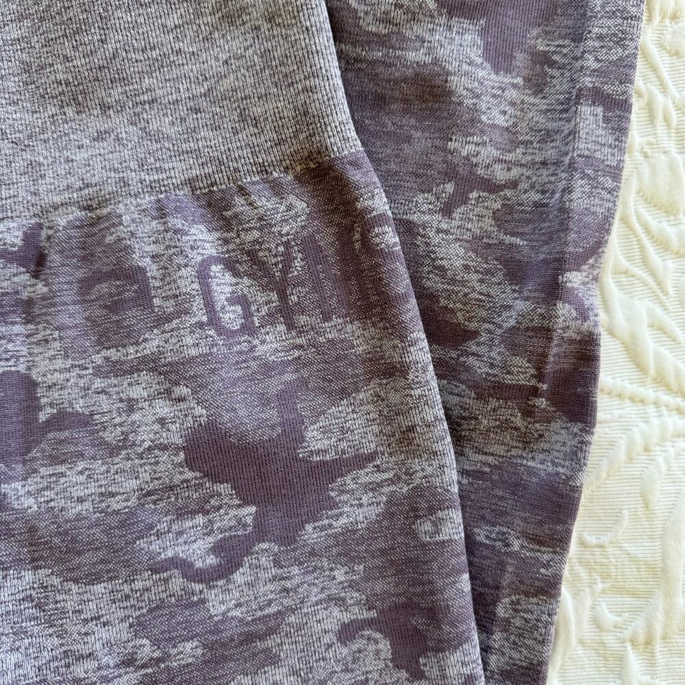 Gymshark Camo Seamless Purple Grey High Waisted Leggings Size Small - Picture 5 of 7